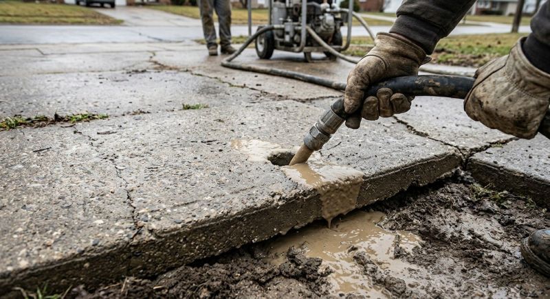 Sunken Driveway Lifting in Des Moines, IA